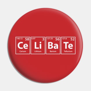 Celibate (Ce-Li-Ba-Te) Periodic Elements Spelling Pin