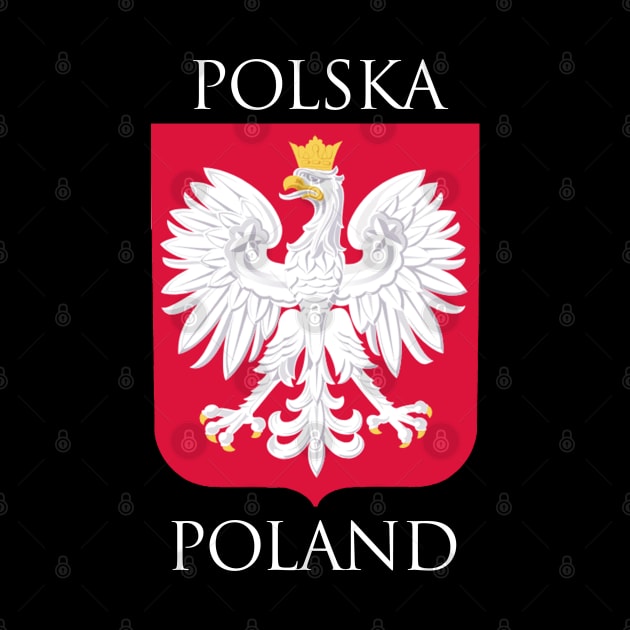 Vintage Style Poland Polish Eagle Flag by Yuri's art