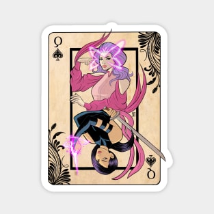 British Psylocke Queen of Spades Magnet