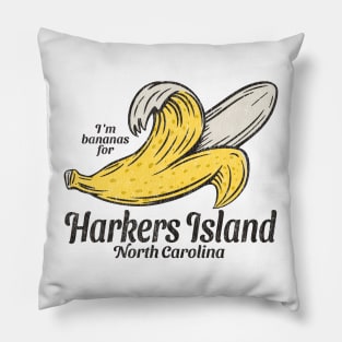 Harkers Island, NC Summertime Vacationing Going Bananas Pillow