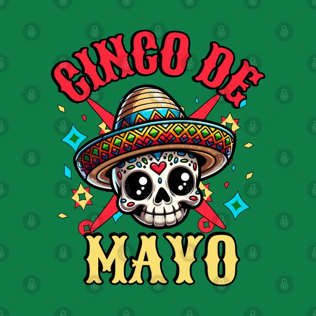 Cinco De Mayo Skull by Odetee
