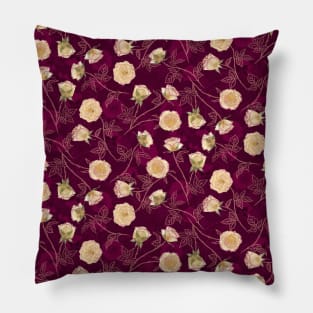 Burgundy Roses Pillow