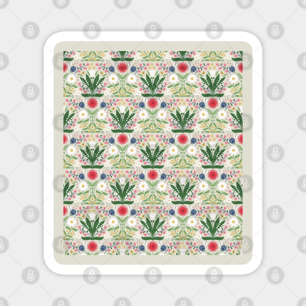 Victorian Era Floral Pattern Magnet by LjM