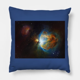 Deep space objects Orion (M42) and Running Man Nebula in the constellation Orion Pillow