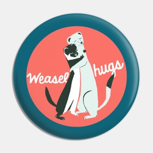 weasel hugs logo 2019 Pin