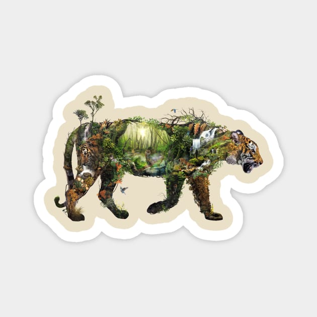 Surreal Tiger Magnet by barrettbiggers