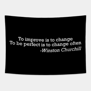 Churchill Quote About Change Tapestry