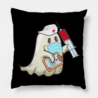 Ghost Nurse Halloween Costume Pillow