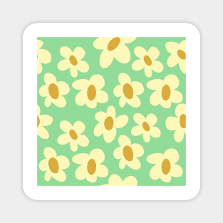 Funky Flower Pattern Magnet