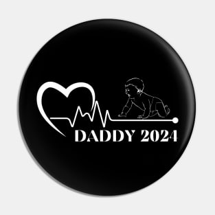 First Time Father Gift, Expecting Daddy 2024 Pin