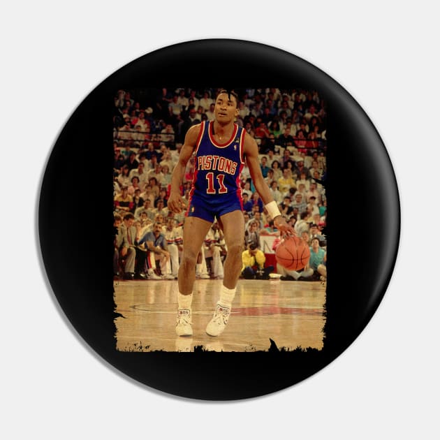 Isiah Thomas - Vintage Design Of Basketball Pin by JULIAN AKBAR PROJECT