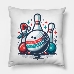 Bowling Christmas Pillow