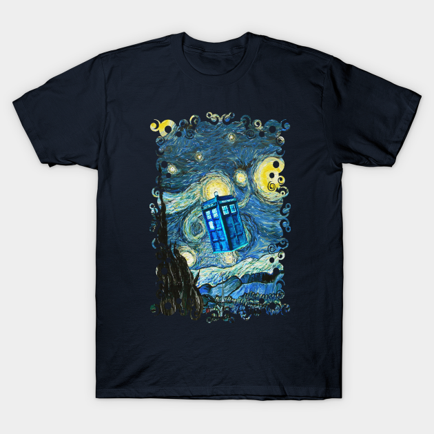 Soaring Blue Phone box - Doctor Who - T-Shirt