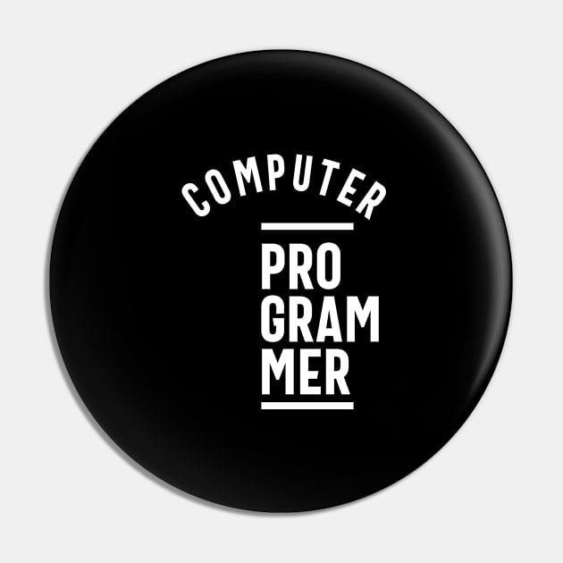 Computer Programmer Job Title Gift Pin by cidolopez