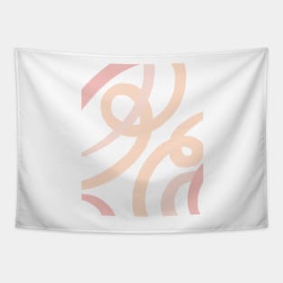 Abstract Lines_peach, blush, coral palette 2 Tapestry