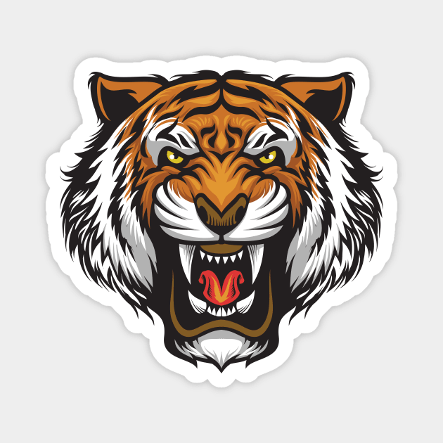 Tiger Rage Magnet by Starquake
