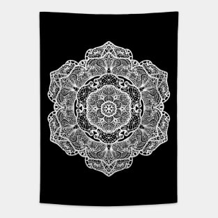 Elegant mandala - White Lace Tapestry