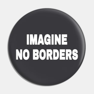 IMAGINE NO BORDERS - White - Back Pin