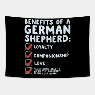 Benefits Of A German Shepherd Tapestry