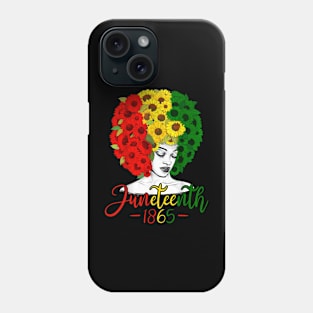 Sunflower Afro Women Black Queen African American Melanin Phone Case