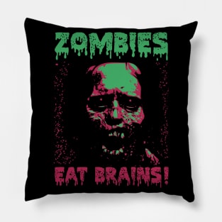 Zombie Eat Brains Pillow