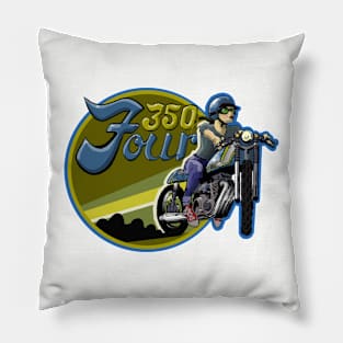 350 Four Blue Rainbow Pillow