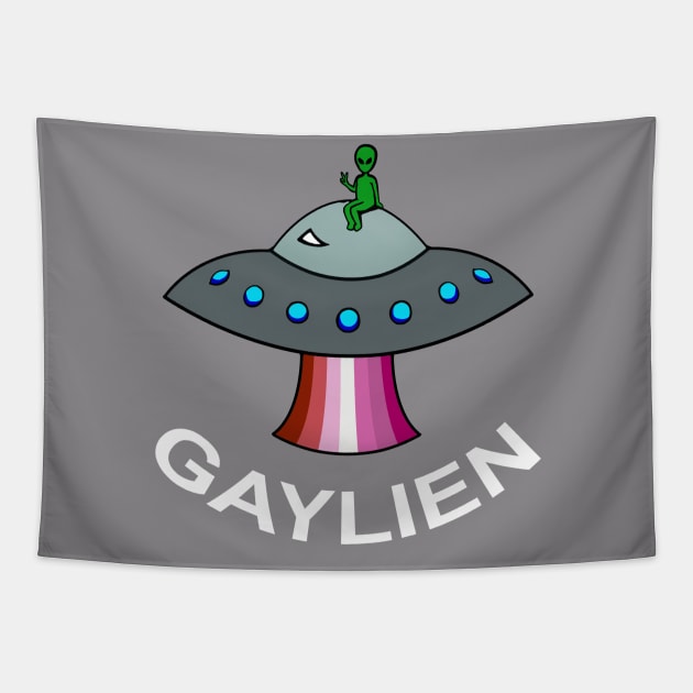 Lesbian Gaylien Pride Tapestry by MythicalPride