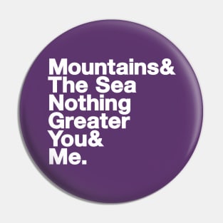 Mountains: Lyrical Jetset Pin