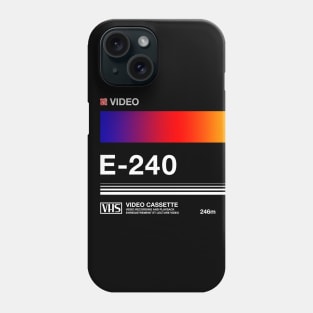 VHS cassette, case E-240 - retrowave art Phone Case