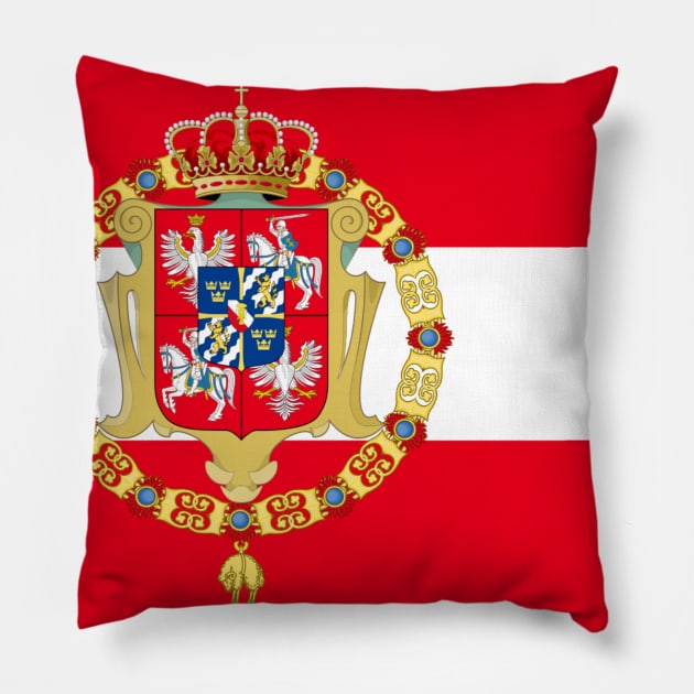 Polish Lithuanian commonwealth flag Pillow by AidanMDesigns