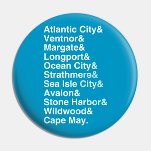 South Jersey Beaches List (distressed) Pin