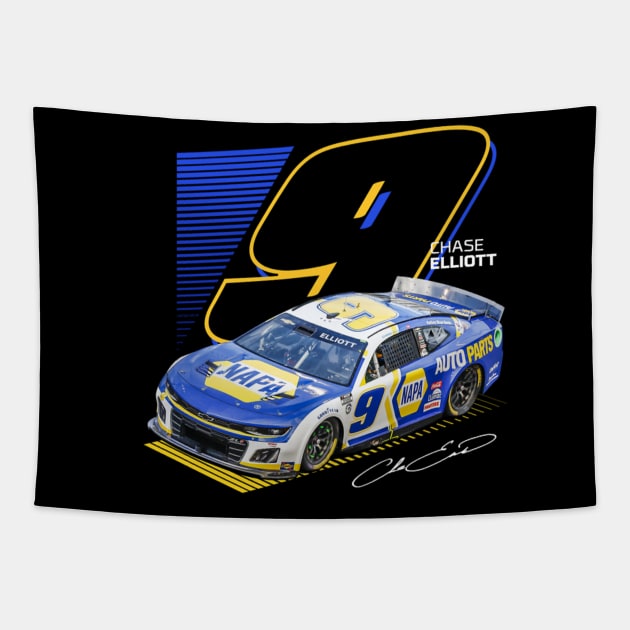 Chase Elliott Chevy Tapestry by stevenmsparks