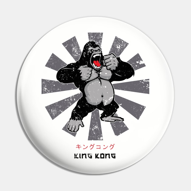 King Kong Retro Japanese Pin by Nova5