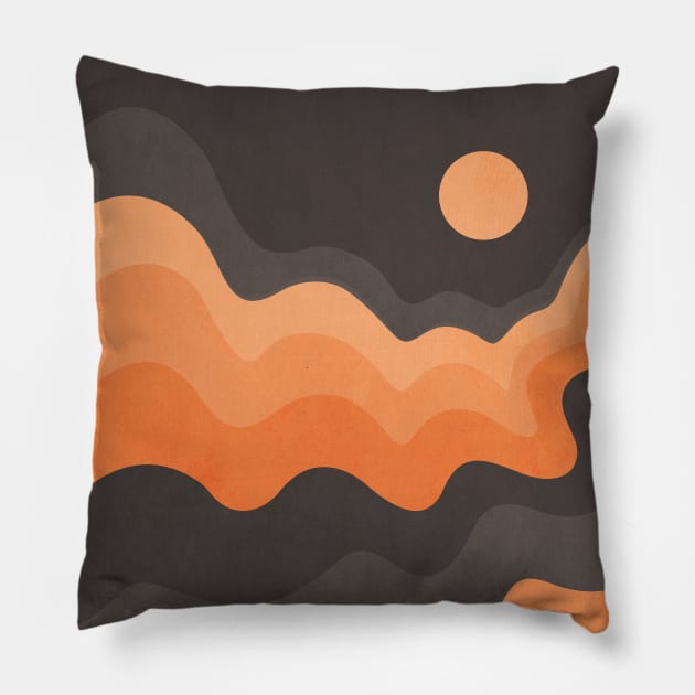 Beach At Night Pillow by lents
