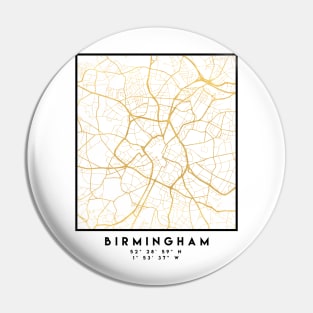 BIRMINGHAM UNITED KINGDOM CITY STREET MAP ART Pin