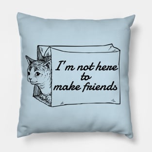 Not Here to Make Friends Pillow