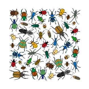 Beetles Pattern T-Shirt