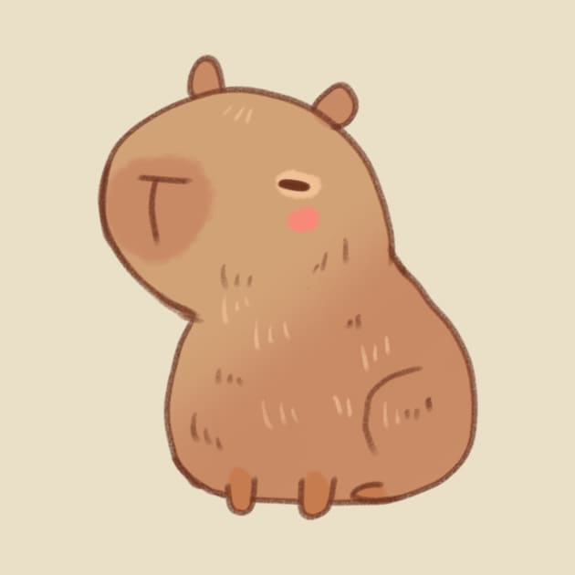 Cute Capybara drawing by Mayarart