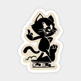 Black cat Magnet