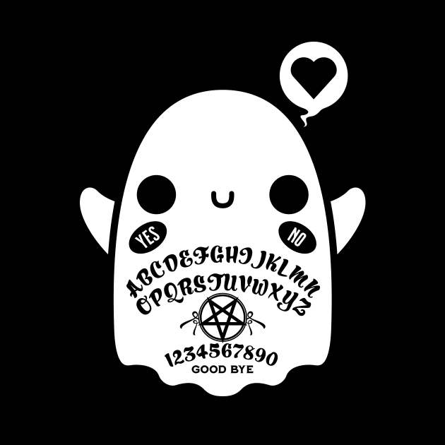 Funny Ghost Design Summoning Spirits Halloween Ouija Board by SWIFTYSPADE