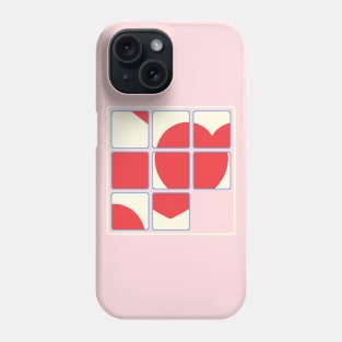 I LOVE YOU HEART PUZZLE Retro Vintage Valentines Day Game - UnBlink Studio by Jackie Tahara Phone Case