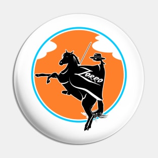 Zorro on a horse Pin