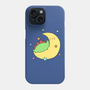 Crescent Moon and Stegosaurus Phone Case