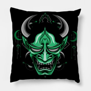 hannya yokai mask Pillow