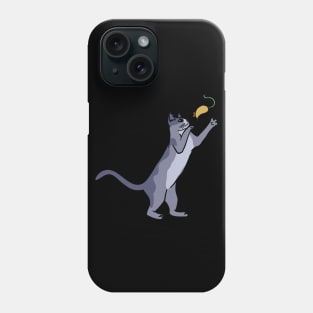 A cute cat playing with a mouse Phone Case