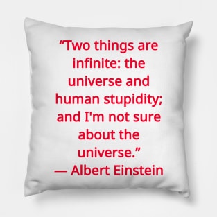 Albert Einstein Quote Pillow