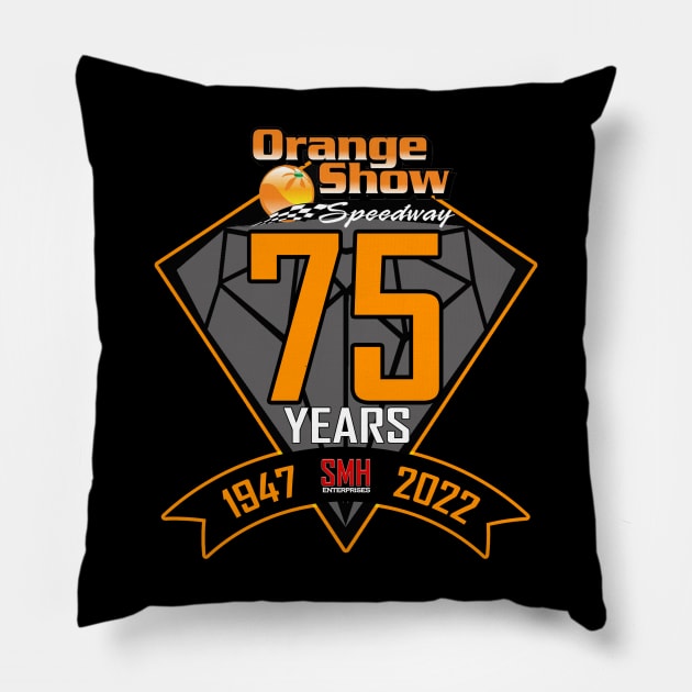 Orange Show Speedway 75th Season Pillow by Orange Show Speedway