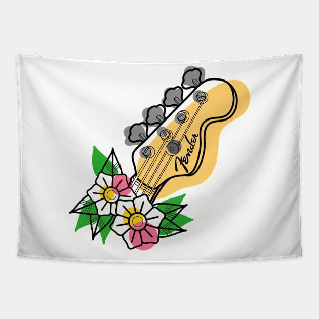 Bass Fender Tapestry by Jahaziel Sandoval