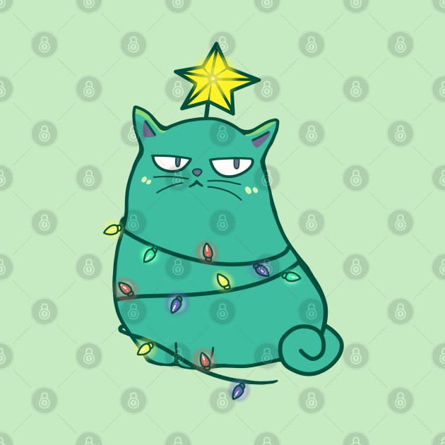 Grumpy Christmas cat by Dr.Bear
