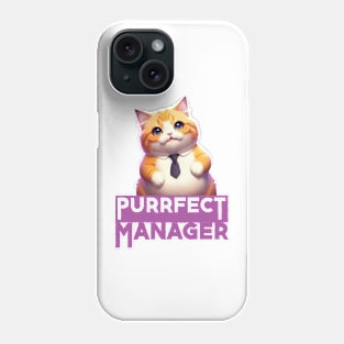 Just a Purrfect Manager Funny Cat Phone Case